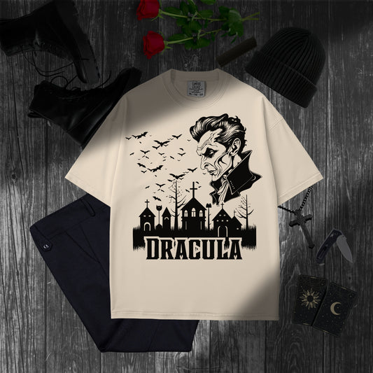 Dracula's Night Oversized Tee: Classic Horror Graphic